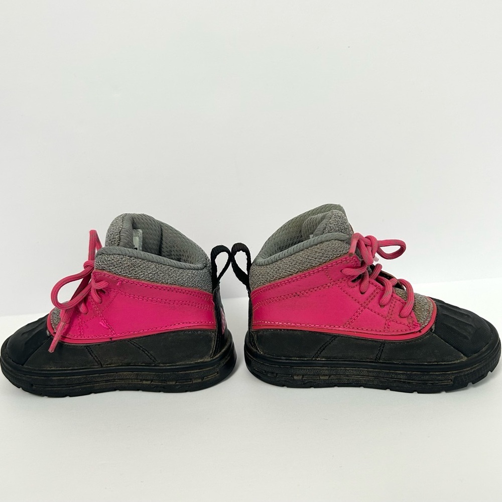 Nike Woodside 2 High Baby Toddler Boot Shoe Leather Rain Pink Gray Girl's Size 6 - Picture 6 of 11
